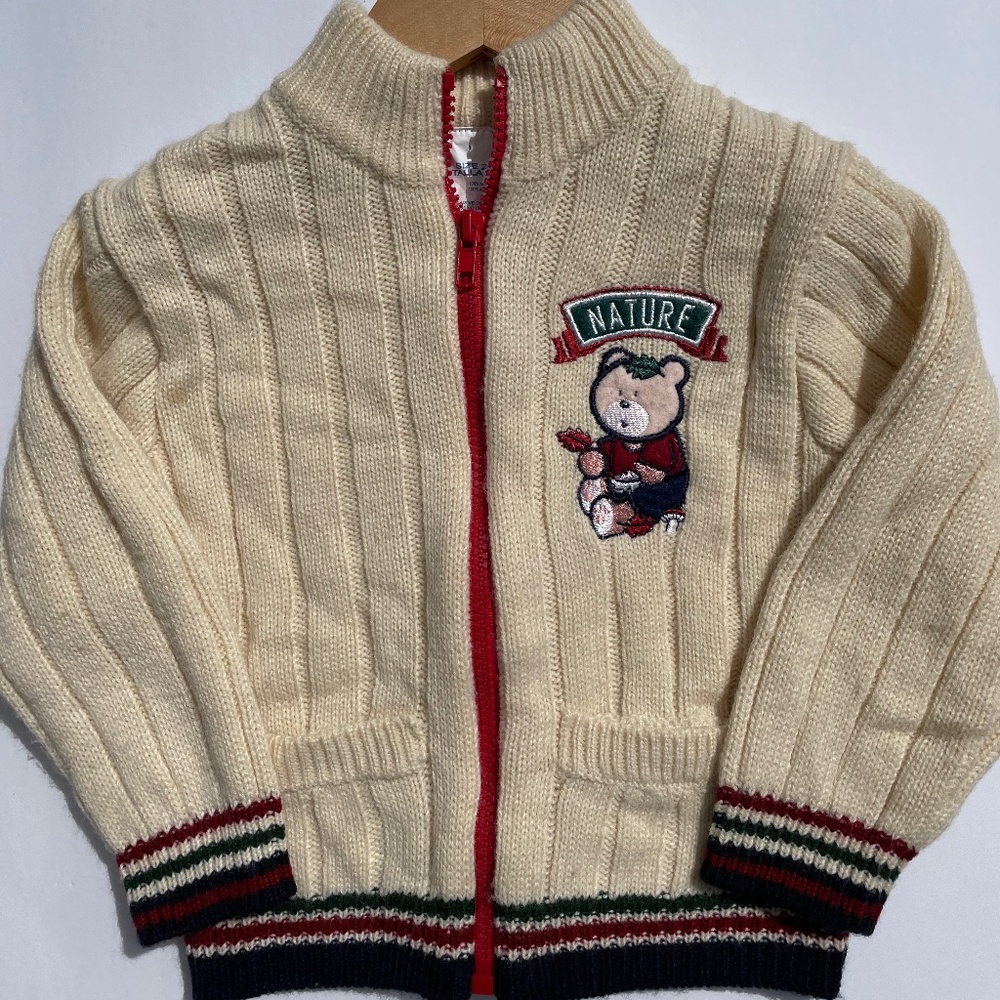 Vintage Toddler Zip-Up Sweater